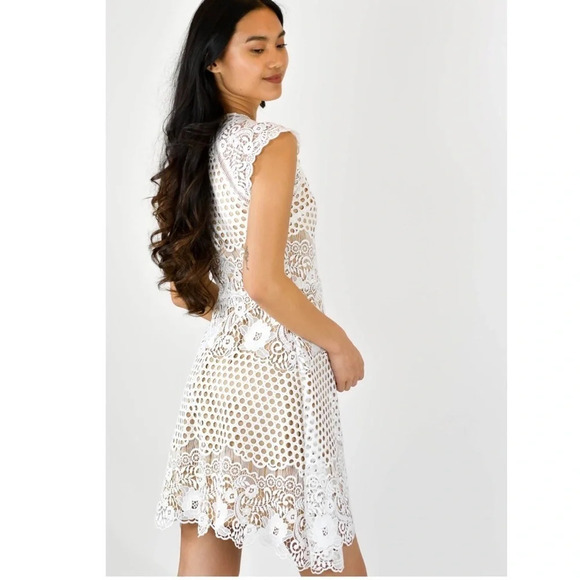 NWT Catherine Deane White Carry Lace Dress 4 - Picture 5 of 13